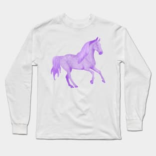 Purple horse Long Sleeve T-Shirt